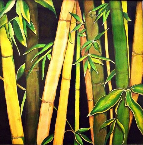 Bamboo Leaves by Ivy Sharma | Bamboo art painting, Bamboo art, Painting