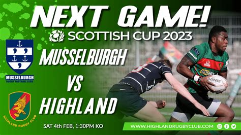 1st XV Next Game Musselburgh Away in Cup - Highland Rugby Club