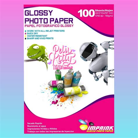 Papel Fotográfico Glossy imprink 180 gr – Pelu Kitty Manualidades ON LINE