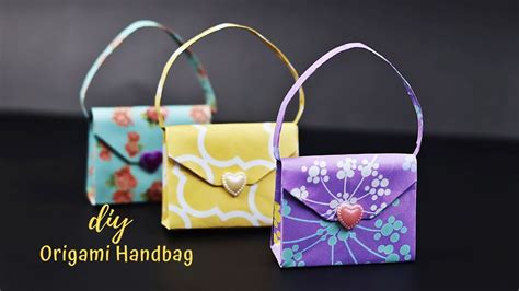 How To Make Paper Handbag? Origami Paper Bag Tutorial Step by Step Easy ...