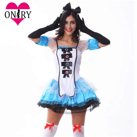 Role Play Outfits Blue Alice In Wonderland Fancy Dress Adult Canival ...