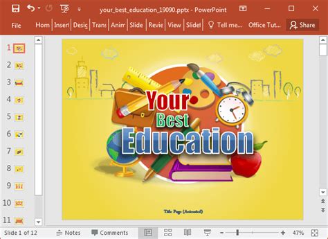 Animated Education Template For PowerPoint