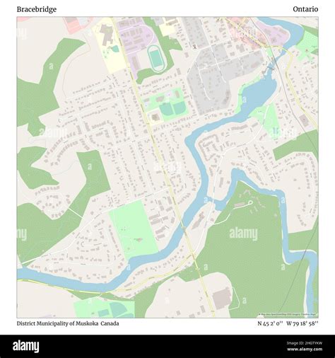 Map of bracebridge ontario Cut Out Stock Images & Pictures - Alamy