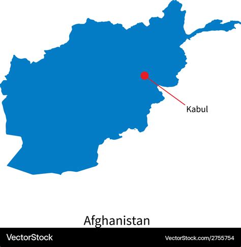 Detailed map of afghanistan and capital city kabul