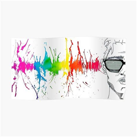 Wave Poster, Cool Headed, Sound Waves, Watercolor And Ink, Dad Hats ...