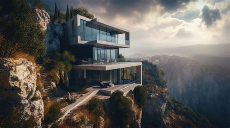 Premium Photo | The Cliff House A Modern Luxury Home with Breathtaking ...