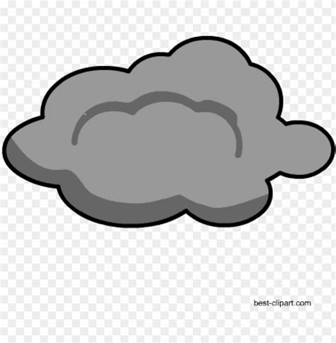 Free Grey Cloud Clip Art Image - Happy Grey Clouds Clipart PNG ...