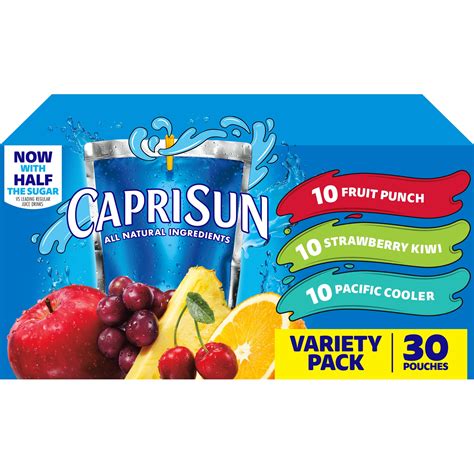 Capri Sun Variety Pack with Fruit Punch, Strawberry Kiwi & Pacific ...