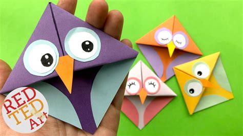 Easy Owl Origami Bookmark - DIY Corner Bookmarks Owls - YouTube