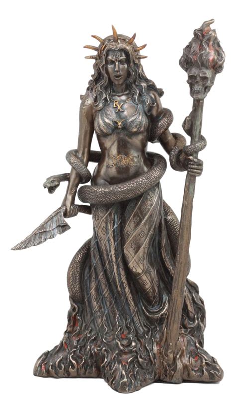 Greek Goddess Hekate Goddess of Magic Triple Figurine Bronzed Hecate ...