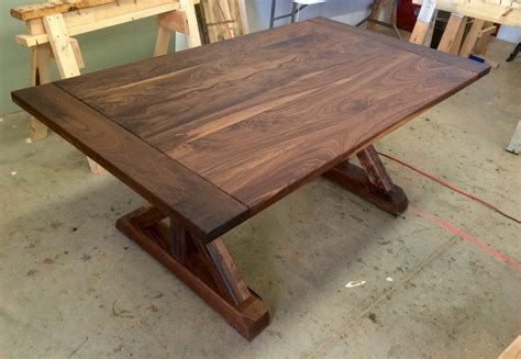 Black Walnut Traditional Trestle Table | KS WoodCraft