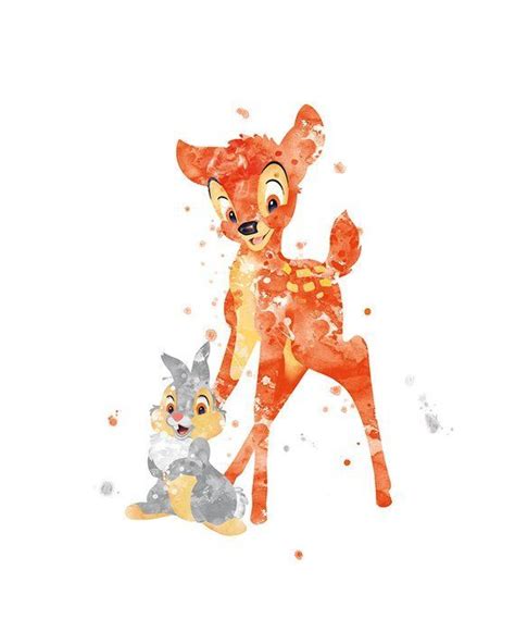 Bambi And Thumper Bambi Print Bambi Printable Painting Watercolor ...