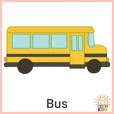 Printable flashcards for kids – Transport | Amax Kids