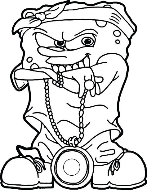 Gangsta Spongebob Coloring Pages – Through the thousand pictures on the ...