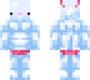 Blue Buff Axolotl | Minecraft Skin