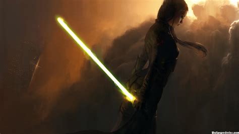 HD Lightsaber Girl Wallpaper | Download Free - 140587