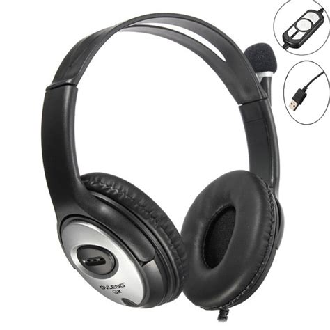 Wired Noise cancelling Surround Sound USB Stereo Supe r Bass Headband ...