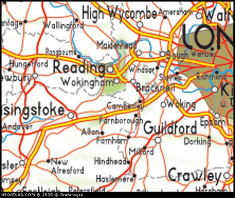 Map of Wokingham City Picture | United Kingdom Map Regional City Province