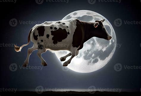 Cow jump over the moon. Generate Ai 24349927 Stock Photo at Vecteezy