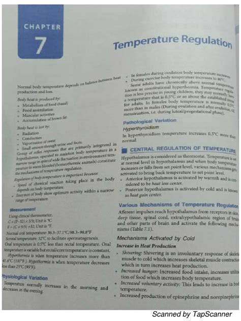 Temperature Regulation | PDF