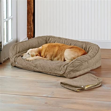 Orvis Memory Foam Bolster Dog Bed/Snap-Off Pads | Orvis