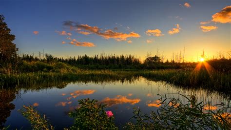 wallpaper proslut: Sun Ray Lake Full HD Nature Background Wallpaper ...