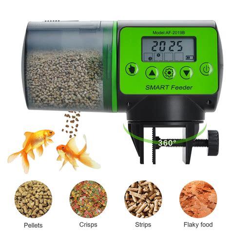 Lychee Fish Tank Automatic Feeder Fish Food Dispenser Intelligent ...