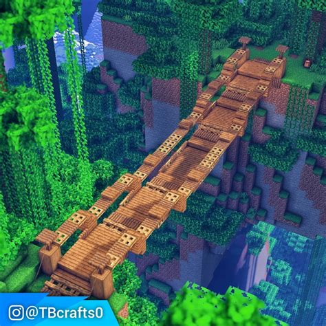 A Rope Bridge! : Minecraftbuilds | Minecraft bridges, Minecraft designs ...