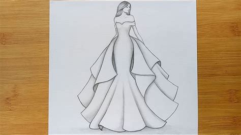 Gown Sketches Of Dresses For Beginners - Goimages Watch