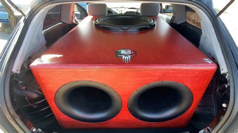 WATCH THIS 24 INCH SUBWOOFER TEAR UP THE CAR! - YouTube