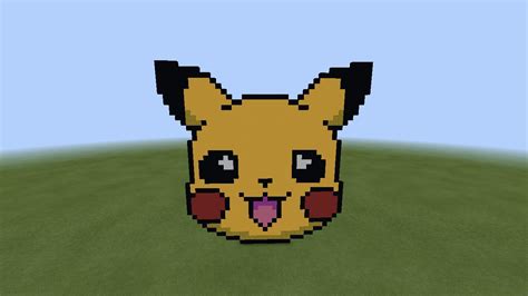 A Pikachu Pixel Art I made in Minecraft just cause. : r/pokemon