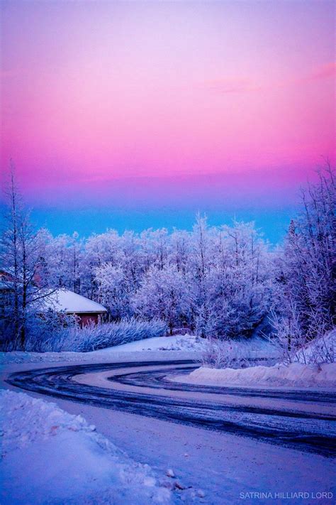 This image shows colors of a winter sky. The mixing of colors in the ...