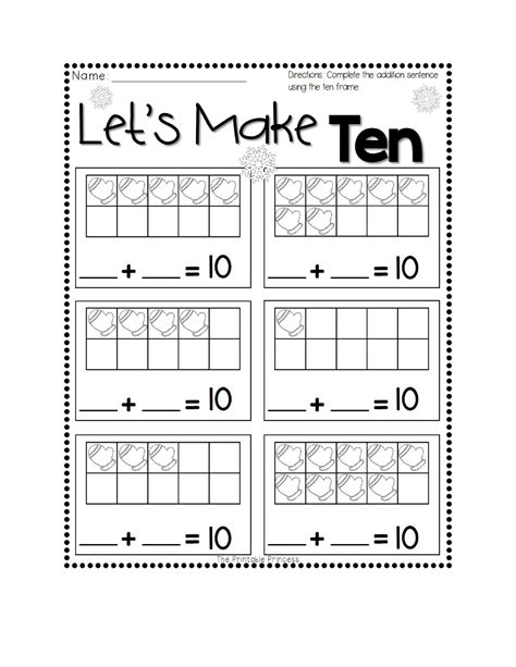 Free Printable Ten Frame Worksheets