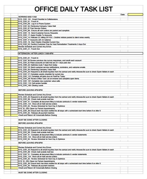 Picture 40 of Hotel Front Desk Daily Checklist | a-zwebinfo