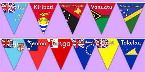 The Pacific Islands Flags Display Bunting (teacher made)