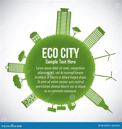 Eco City Design Vector Illustration Eps10 Graphic Stock Vector ...