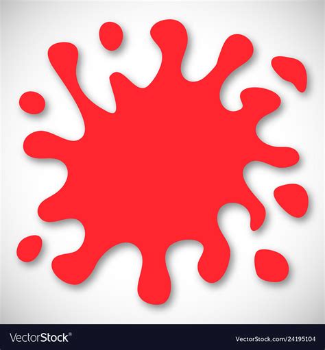 Red hand drawn paint splash Royalty Free Vector Image