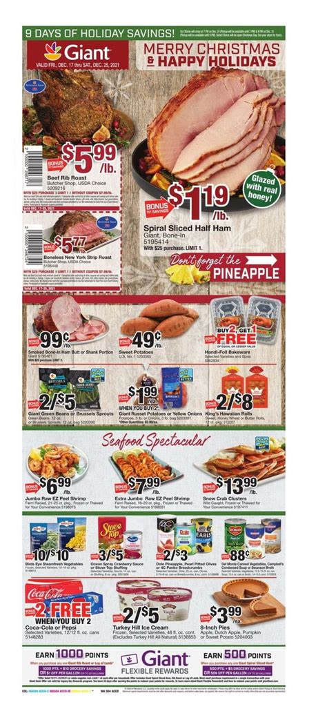 Giant Food Weekly Ad Dec 17 – Dec 25, 2021