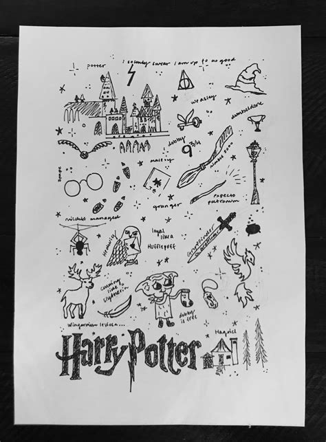 Harry potter doodles 3 | Harry potter drawings easy, Harry potter ...