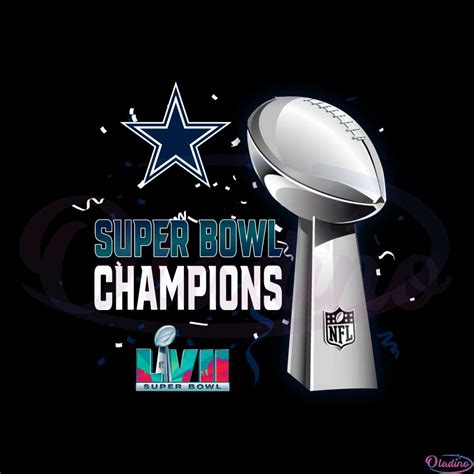 Dallas Cowboys Super Bowl Lvii 2023 Champions Png Sublimation Designs