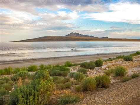 Great Salt Lake Antelope Island 844844 Stock Photo at Vecteezy