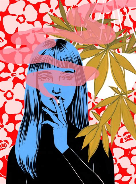 Bijou Karman — Weed for Damaged Goods magazine Illustrations, Portrait ...