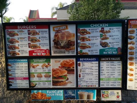 Jack in the Box's menu board close up. | Yelp