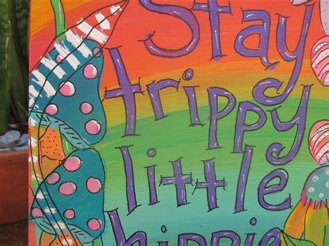 Stay Trippy Little Hippie Painting on 10 by 10 Wood - Etsy