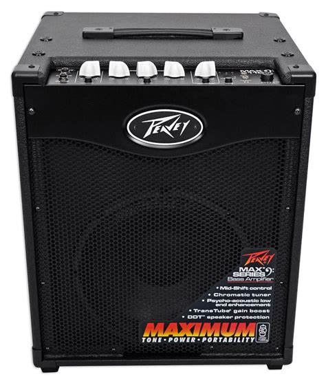 Peavey Max 110 100 Watt Electric Bass Guitar Amplifier Combo Amp w/ 10 ...