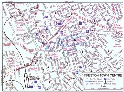 Preston Town Centre Map