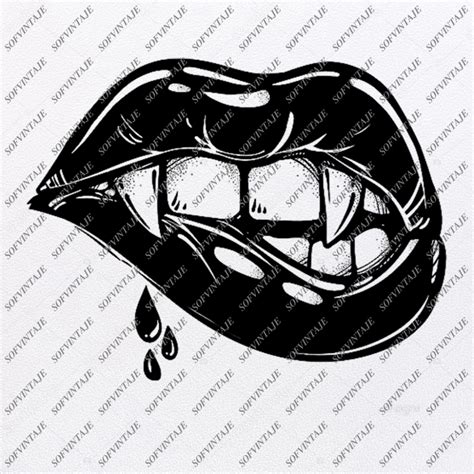 Vampire Lips Svg File- Lips Original Design-Lips Clip art-Lips Svg ...