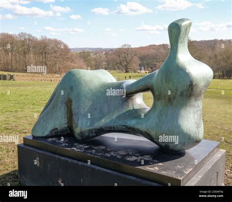 Reclining Figure by Henry Moore in the Yorkshire Sculpture Park Stock ...