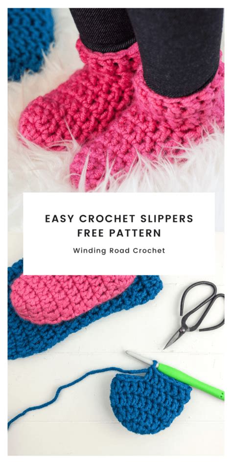 How to Crochet Slipper Socks in an Hour or Less - Winding Road Crochet