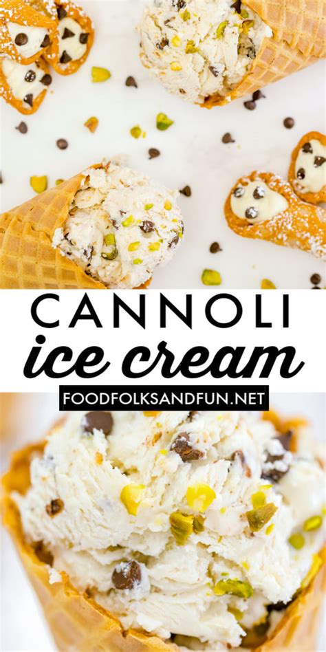 Holy Cannoli Ice Cream Recipe • Food Folks and Fun